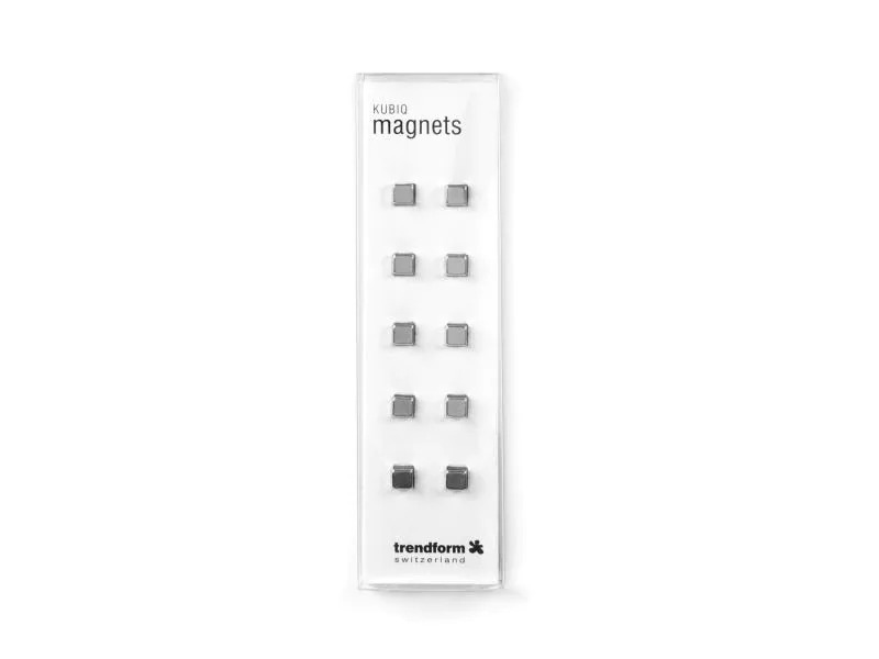 Trendform Haftmagnet KUBIQ  Silber, 10 Stück