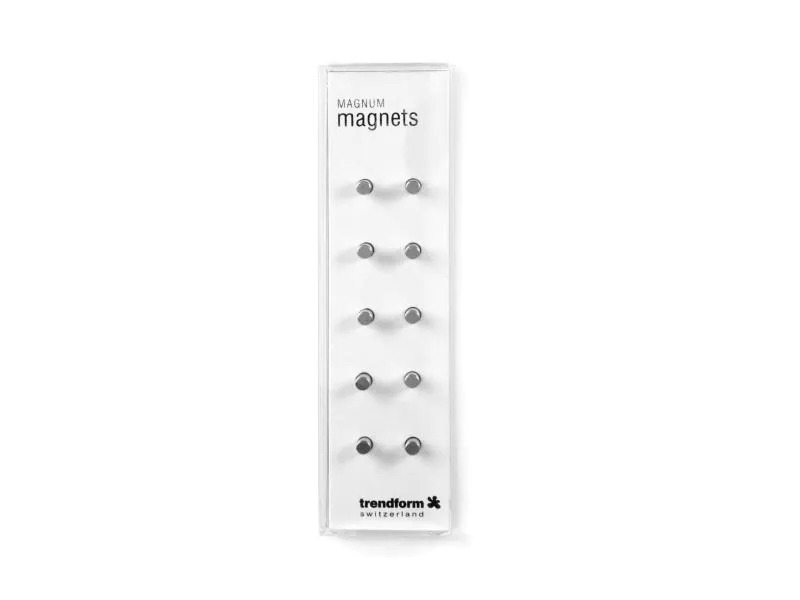 Trendform Haftmagnet MAGNUM  Silber, 10 Stück