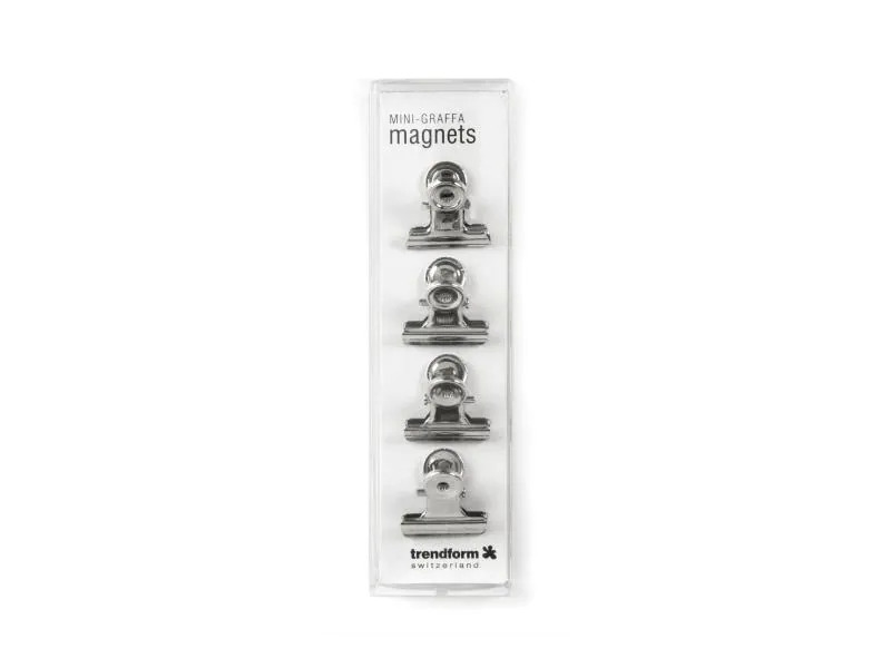 Trendform Haftmagnet MINI-GRAFFA Silber, 4 Stück