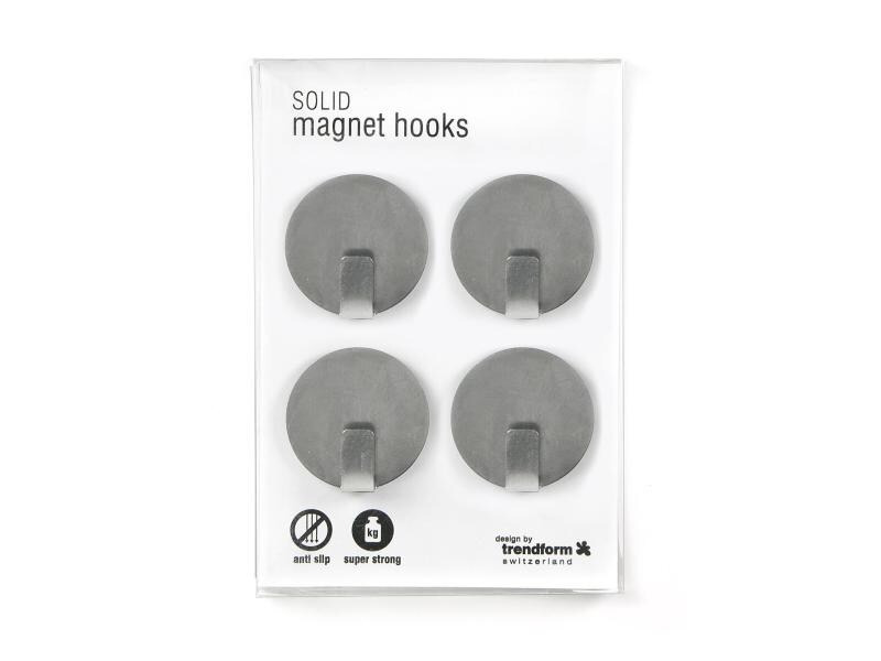Trendform Haftmagnet SOLID  Silber, 4 Stück