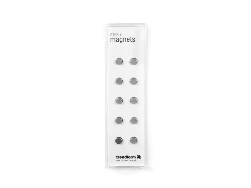 Trendform Haftmagnet STEELY Silber, 10 Stück
