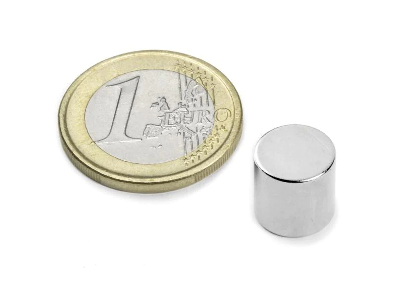 supermagnete Haftmagnet 10 x 10 mm Silber, 5 Stück