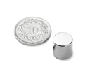 supermagnete Haftmagnet 10 x 10 mm Silber, 5 Stück