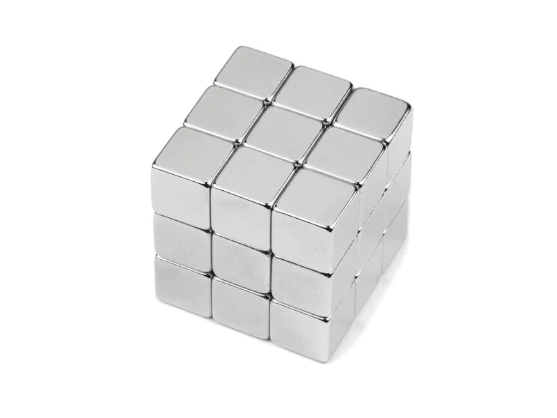 supermagnete Haftmagnet Neodym 10 x 5 mm Würfel Silber