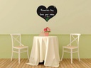 Securit Kreidetafel Silhouette Heart mit Klett, Schwarz