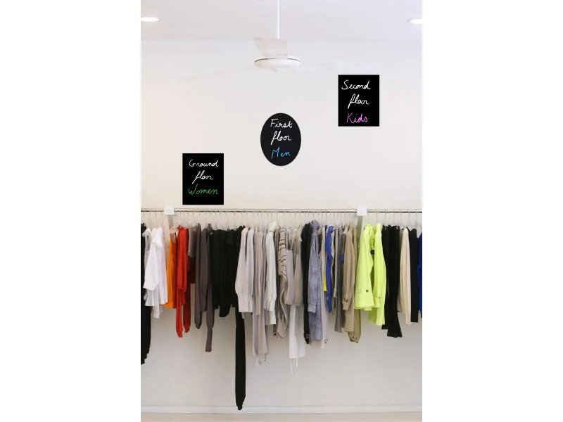 Securit Kreidetafel Silhouette Oval mit Klett, Schwarz