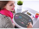 Securit Kreidetafel Silhouette Oval mit Klett, Schwarz