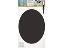 Securit Kreidetafel Silhouette Oval mit Klett, Schwarz