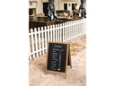 Securit Kreidetafel Teak Finish 55 x 85 cm Schwarz/Hellbraun
