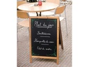 Securit Kreidetafel Teak Finish 55 x 85 cm Schwarz/Hellbraun