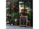 Securit Kreidetafel Teak Finish 55 x 85 cm Schwarz/Hellbraun