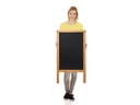 Securit Kreidetafel Teak Finish 55 x 85 cm Schwarz/Hellbraun