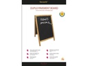 Securit Kreidetafel Teak Finish 55 x 85 cm Schwarz/Hellbraun