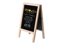 Securit Minikreidetafel Mini 25 x 15.2cm 2 in 1, Hellbraun/Schwarz
