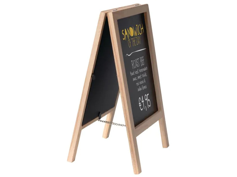 Securit Minikreidetafel Mini 25 x 15.2cm 2 in 1, Hellbraun/Schwarz