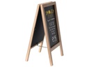 Securit Minikreidetafel Mini 25 x 15.2cm 2 in 1, Hellbraun/Schwarz