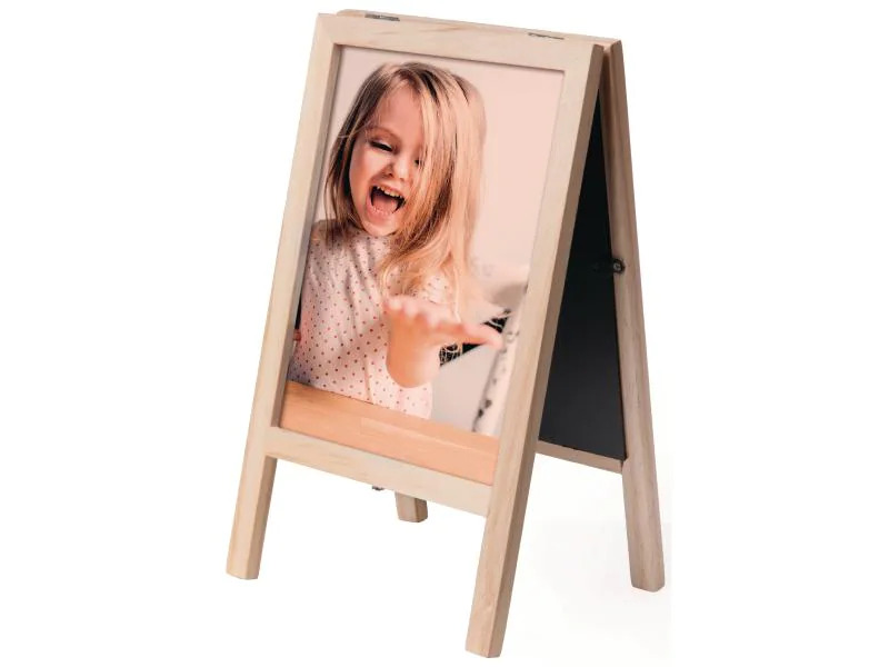 Securit Minikreidetafel Mini 25 x 15.2cm 2 in 1, Hellbraun/Schwarz