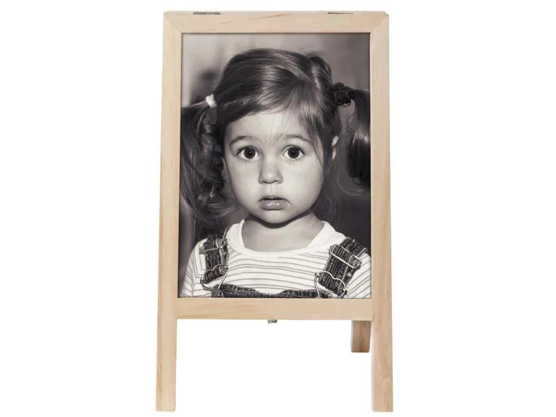Securit Minikreidetafel Mini 25 x 15.2cm 2 in 1, Hellbraun/Schwarz