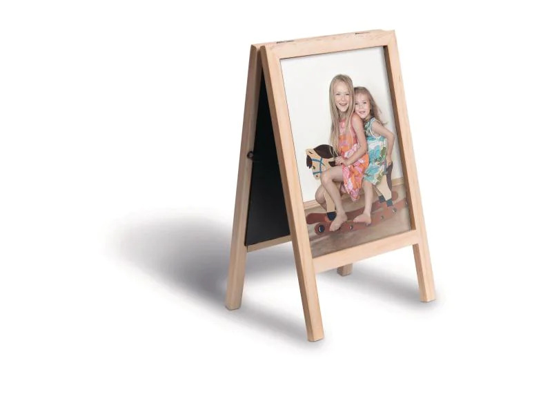 Securit Minikreidetafel Mini 25 x 15.2cm 2 in 1, Hellbraun/Schwarz