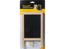 Securit Minikreidetafel Mini 25 x 15.2cm 2 in 1, Hellbraun/Schwarz