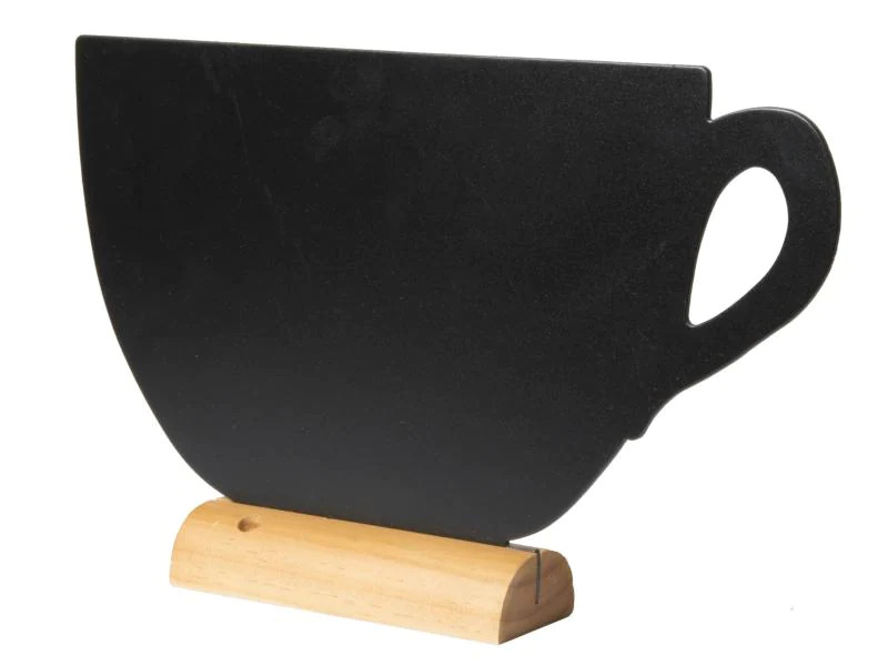 Securit Tischkreidetafel Silhouette Cup Hellbraun/Schwarz