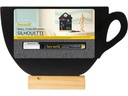 Securit Tischkreidetafel Silhouette Cup Hellbraun/Schwarz