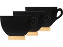Securit Tischkreidetafel Silhouette Cup Hellbraun/Schwarz