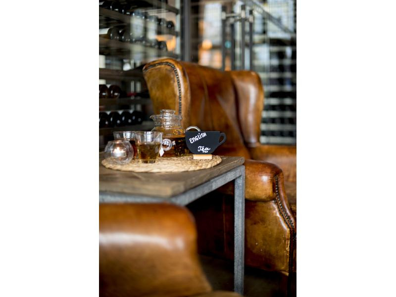 Securit Tischkreidetafel Silhouette Cup Hellbraun/Schwarz