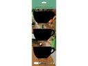 Securit Tischkreidetafel Silhouette Cup Hellbraun/Schwarz