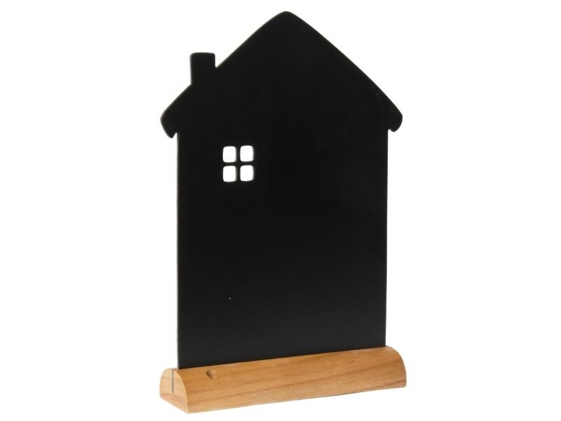 Securit Tischkreidetafel Silhouette Haus, Schwarz/Hellbraun