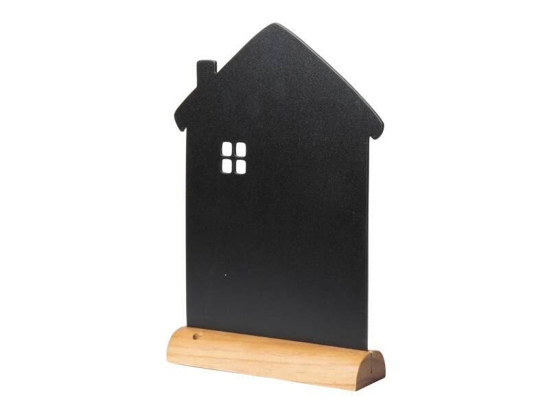 Securit Tischkreidetafel Silhouette Haus, Schwarz/Hellbraun