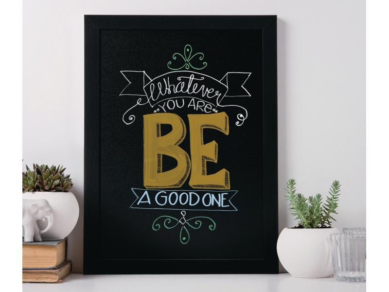 Securit Wandtafel Woody 30 x 40 cm Schwarz