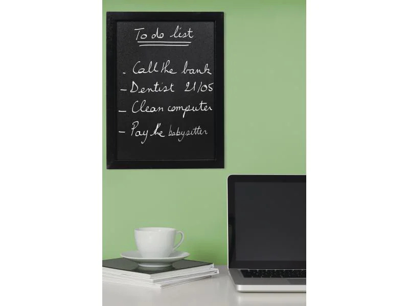 Securit Wandtafel Woody 30 x 40 cm Schwarz