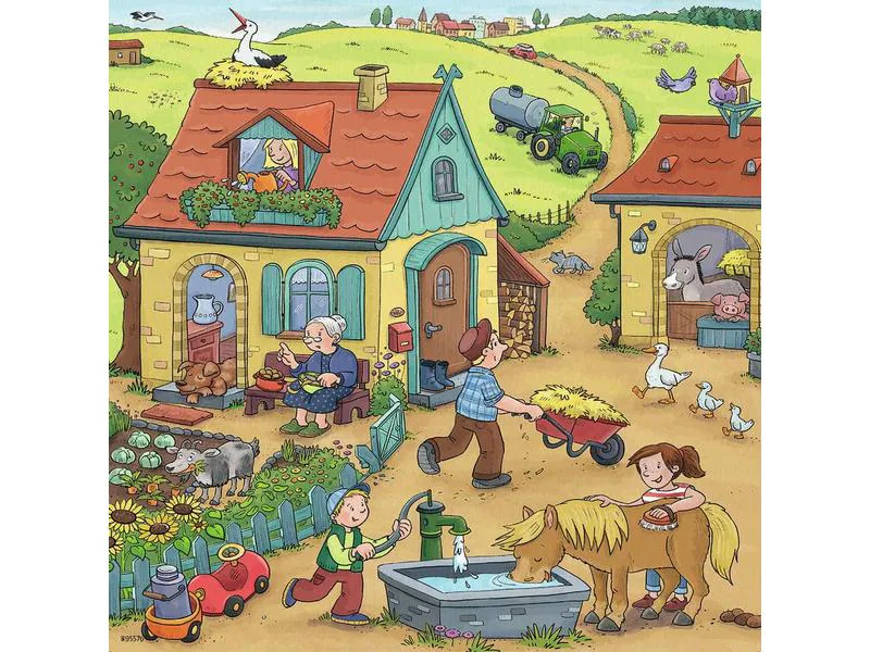 Ravensburger Puzzle Viel los auf dem Bauernhof
