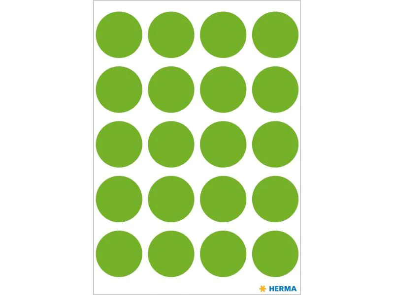 HERMA Klebepunkte Vario Ø 19 mm, Neongrün