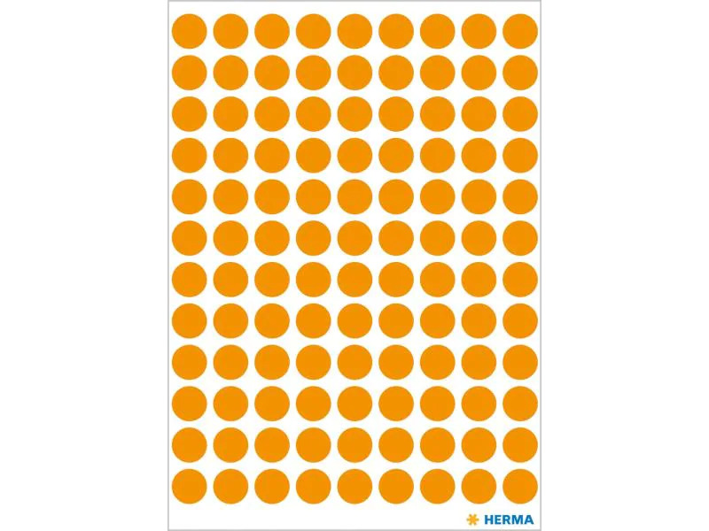 HERMA Klebepunkte Vario Ø 8 mm, Neonorange