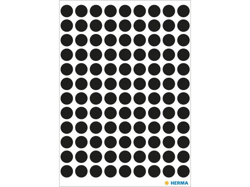 HERMA Klebepunkte Vario Ø 8 mm, Schwarz
