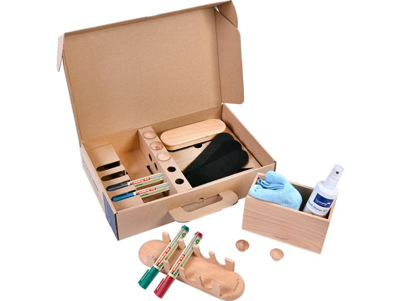 Legamaster Starterkit Whiteboard Zubehörset Wooden 17-teilig, aus Holz