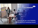 Legamaster Moderationswand Premium Plus 120 cm x 150 cm, Blau/Grau