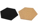 Securit Comboboard Silhouette Hexagon 7Stk. + Kreidetafel, Set