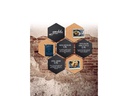 Securit Comboboard Silhouette Hexagon 7Stk. + Kreidetafel, Set