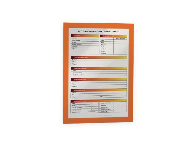 DURABLE Präsentationsrahmen Duraframe A4 2 Stück Orange