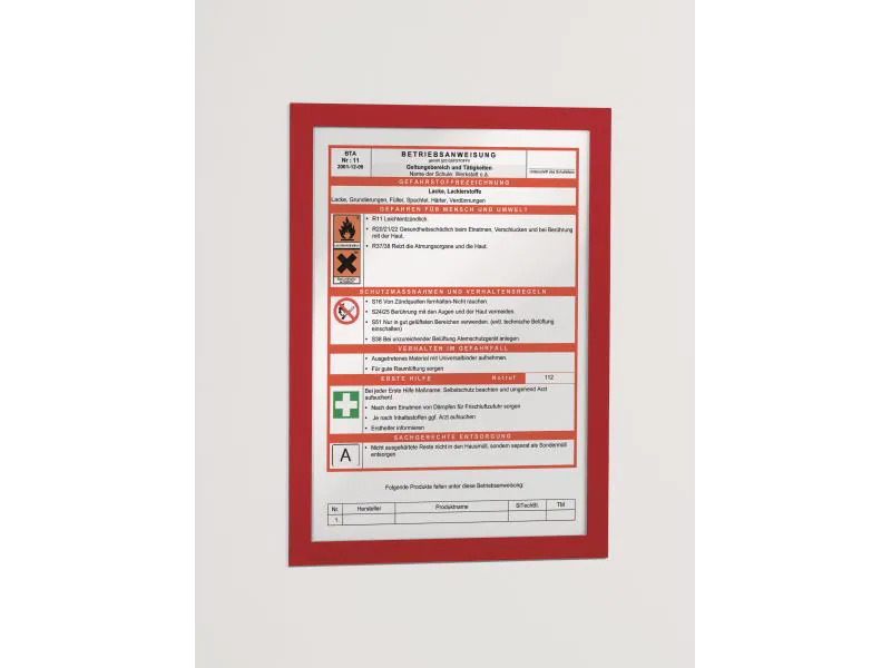 DURABLE Präsentationsrahmen Duraframe A4 2 Stück Rot