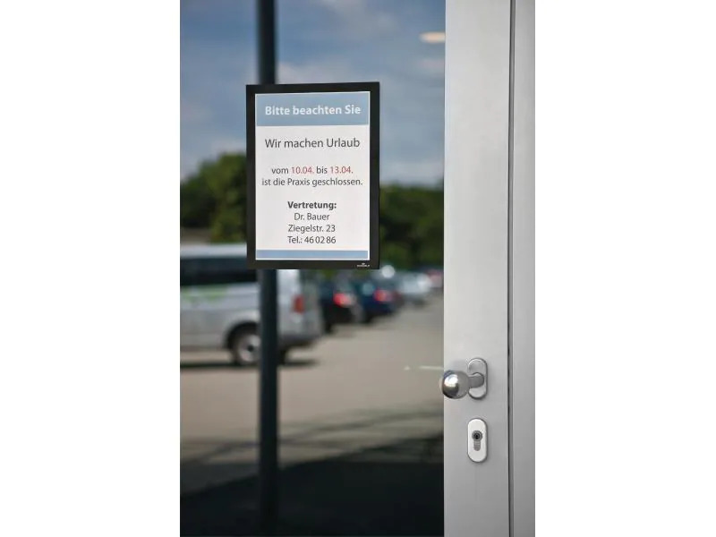 DURABLE Präsentationsrahmen Duraframe A4 2 Stück Schwarz