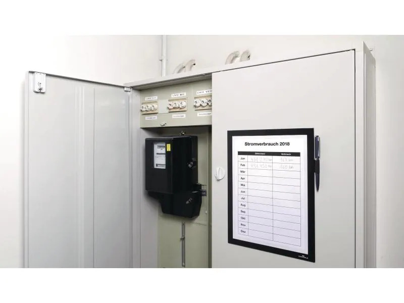 DURABLE Präsentationsrahmen Duraframe Magnetic Note A4 Schwarz