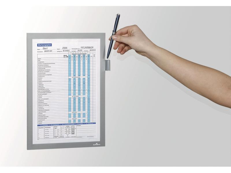 DURABLE Präsentationsrahmen Duraframe Magnetic Note A4 Silber