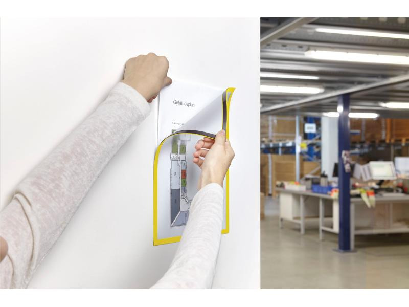 Magnetoplan Präsentationsrahmen Sichtfenster A4 Gelb, 5 Stück