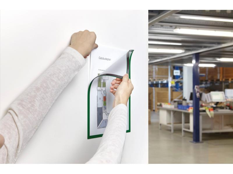 Magnetoplan Präsentationsrahmen Sichtfenster A4 Grün, 5 Stück