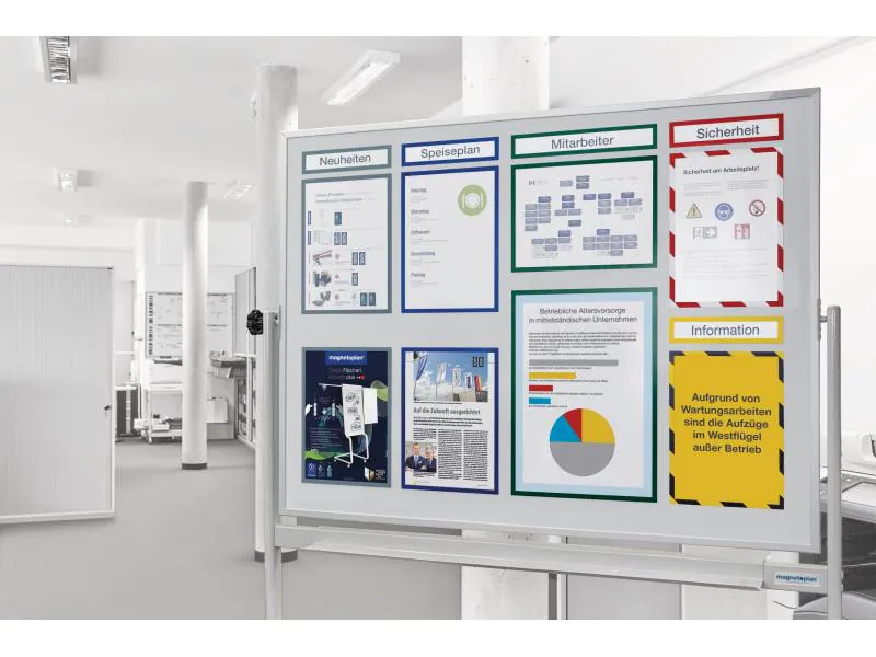 Magnetoplan Präsentationsrahmen Sichtfenster A4 Rot, 5 Stück