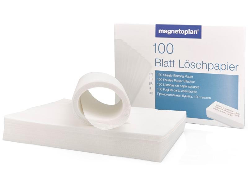 Magnetoplan Reinigungstuch Löschpapier, 100 Stück